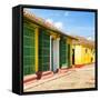 Cuba Fuerte Collection SQ - Yellow Facades in Trinidad-Philippe Hugonnard-Framed Stretched Canvas