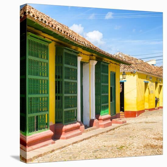 Cuba Fuerte Collection SQ - Yellow Facades in Trinidad-Philippe Hugonnard-Stretched Canvas