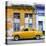 Cuba Fuerte Collection SQ - Yellow Vintage American Car in Havana-Philippe Hugonnard-Stretched Canvas