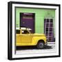 Cuba Fuerte Collection SQ - Yellow Vintage Car-Philippe Hugonnard-Framed Photographic Print