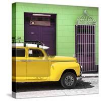 Cuba Fuerte Collection SQ - Yellow Vintage Car-Philippe Hugonnard-Stretched Canvas