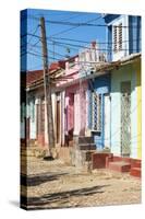 Cuba Fuerte Collection - Trinidad Colorful Street Scene IV-Philippe Hugonnard-Stretched Canvas