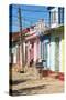 Cuba Fuerte Collection - Trinidad Colorful Street Scene IV-Philippe Hugonnard-Stretched Canvas