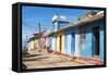 Cuba Fuerte Collection - Trinidad Colorful Street Scene-Philippe Hugonnard-Framed Stretched Canvas