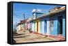 Cuba Fuerte Collection - Trinidad Colorful Street Scene-Philippe Hugonnard-Framed Stretched Canvas