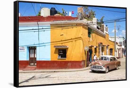 Cuba Fuerte Collection - Trinidad Street Scene III-Philippe Hugonnard-Framed Stretched Canvas