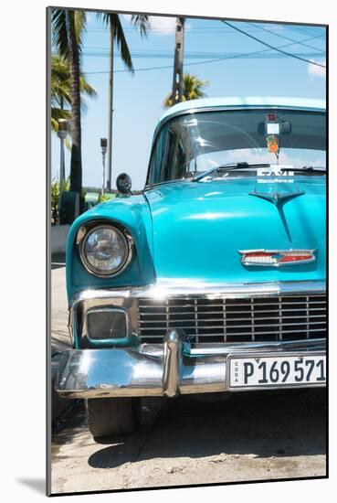 Cuba Fuerte Collection - Turquoise Chevy Classic Car-Philippe Hugonnard-Mounted Photographic Print