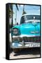 Cuba Fuerte Collection - Turquoise Chevy Classic Car-Philippe Hugonnard-Framed Stretched Canvas