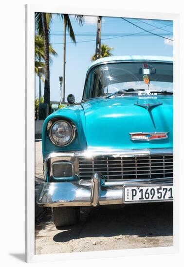 Cuba Fuerte Collection - Turquoise Chevy Classic Car-Philippe Hugonnard-Framed Photographic Print