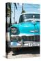 Cuba Fuerte Collection - Turquoise Chevy Classic Car-Philippe Hugonnard-Stretched Canvas