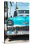 Cuba Fuerte Collection - Turquoise Chevy Classic Car-Philippe Hugonnard-Stretched Canvas