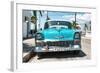 Cuba Fuerte Collection - Turquoise Chevy-Philippe Hugonnard-Framed Photographic Print