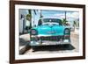 Cuba Fuerte Collection - Turquoise Chevy-Philippe Hugonnard-Framed Photographic Print