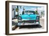 Cuba Fuerte Collection - Turquoise Chevy-Philippe Hugonnard-Framed Photographic Print