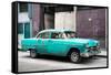 Cuba Fuerte Collection - Turquoise Chevy-Philippe Hugonnard-Framed Stretched Canvas