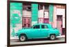 Cuba Fuerte Collection - Turquoise Classic American Car-Philippe Hugonnard-Framed Photographic Print