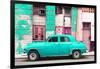 Cuba Fuerte Collection - Turquoise Classic American Car-Philippe Hugonnard-Framed Photographic Print