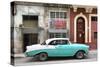 Cuba Fuerte Collection - Turquoise Classic Car in Havana-Philippe Hugonnard-Stretched Canvas