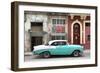 Cuba Fuerte Collection - Turquoise Classic Car in Havana-Philippe Hugonnard-Framed Photographic Print