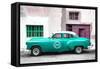Cuba Fuerte Collection - Turquoise Pontiac 1953 Original Classic Car-Philippe Hugonnard-Framed Stretched Canvas
