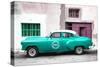 Cuba Fuerte Collection - Turquoise Pontiac 1953 Original Classic Car-Philippe Hugonnard-Stretched Canvas