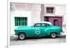 Cuba Fuerte Collection - Turquoise Pontiac 1953 Original Classic Car-Philippe Hugonnard-Framed Photographic Print