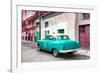 Cuba Fuerte Collection - Turquoise Taxi Pontiac 1953-Philippe Hugonnard-Framed Photographic Print