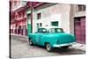 Cuba Fuerte Collection - Turquoise Taxi Pontiac 1953-Philippe Hugonnard-Stretched Canvas