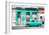 Cuba Fuerte Collection - Turquoise Vintage American Car in Havana-Philippe Hugonnard-Framed Photographic Print