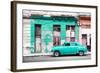 Cuba Fuerte Collection - Turquoise Vintage American Car in Havana-Philippe Hugonnard-Framed Photographic Print