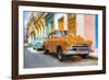 Cuba Fuerte Collection - Two Chevrolet Cars Orange and Turquoise-Philippe Hugonnard-Framed Photographic Print