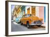 Cuba Fuerte Collection - Two Chevrolet Cars Orange and Turquoise-Philippe Hugonnard-Framed Photographic Print