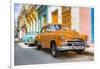 Cuba Fuerte Collection - Two Chevrolet Cars Orange and Turquoise-Philippe Hugonnard-Framed Photographic Print