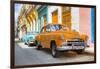 Cuba Fuerte Collection - Two Chevrolet Cars Orange and Turquoise-Philippe Hugonnard-Framed Photographic Print