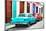 Cuba Fuerte Collection - Two Classic American Cars - Turquoise & Red-Philippe Hugonnard-Mounted Photographic Print
