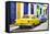 Cuba Fuerte Collection - Two Classic American Cars - Yellow & Blue-Philippe Hugonnard-Framed Stretched Canvas