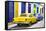 Cuba Fuerte Collection - Two Classic American Cars - Yellow & Blue-Philippe Hugonnard-Framed Stretched Canvas