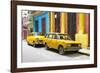 Cuba Fuerte Collection - Two Yellow Cars in Havana-Philippe Hugonnard-Framed Photographic Print