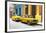 Cuba Fuerte Collection - Two Yellow Cars in Havana-Philippe Hugonnard-Framed Photographic Print