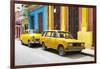 Cuba Fuerte Collection - Two Yellow Cars in Havana-Philippe Hugonnard-Framed Photographic Print