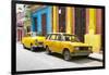 Cuba Fuerte Collection - Two Yellow Cars in Havana-Philippe Hugonnard-Framed Photographic Print