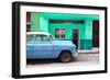 Cuba Fuerte Collection - Vintage Blue Car of Havana-Philippe Hugonnard-Framed Photographic Print