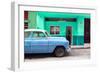 Cuba Fuerte Collection - Vintage Blue Car of Havana-Philippe Hugonnard-Framed Photographic Print