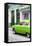 Cuba Fuerte Collection - Vintage Cuban Green Car-Philippe Hugonnard-Framed Stretched Canvas