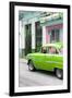 Cuba Fuerte Collection - Vintage Cuban Green Car-Philippe Hugonnard-Framed Photographic Print