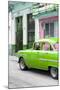 Cuba Fuerte Collection - Vintage Cuban Green Car-Philippe Hugonnard-Mounted Photographic Print