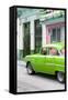 Cuba Fuerte Collection - Vintage Cuban Green Car-Philippe Hugonnard-Framed Stretched Canvas