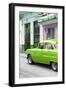 Cuba Fuerte Collection - Vintage Cuban Green Car-Philippe Hugonnard-Framed Photographic Print