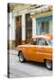 Cuba Fuerte Collection - Vintage Cuban Orange Car-Philippe Hugonnard-Stretched Canvas