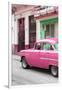 Cuba Fuerte Collection - Vintage Cuban Pink Car-Philippe Hugonnard-Framed Photographic Print